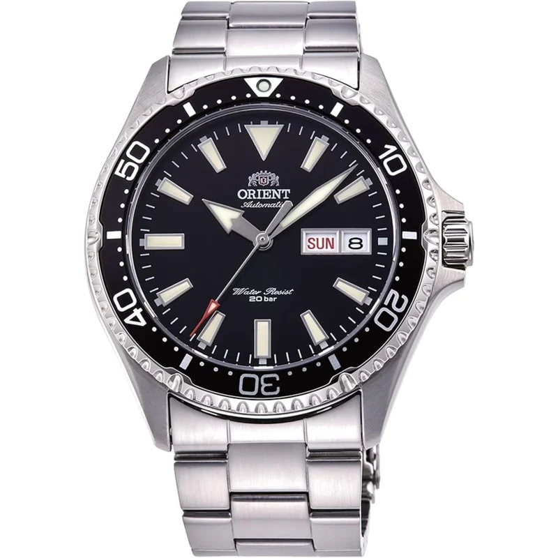 Orient Mako 42mm Black Dial Steel Mens Automatic Watch RA-AA0001B39B