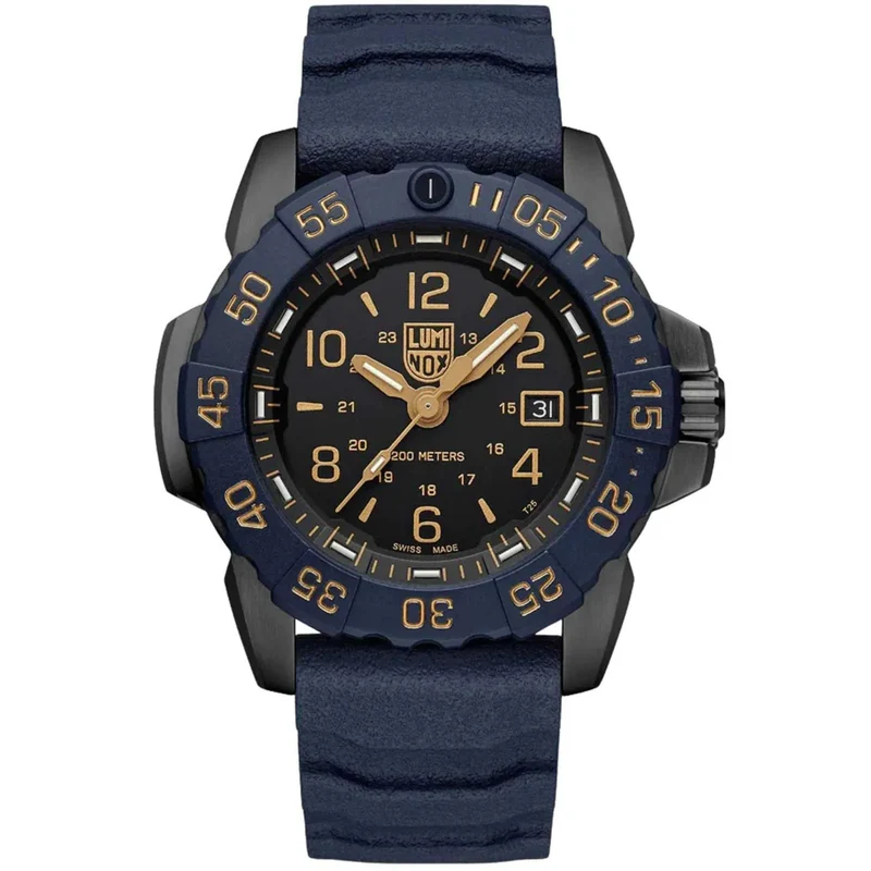 Luminox Navy Seal 45mm Black Dial Rubber Mens Quartz Watch XS.3255.CB.NSF