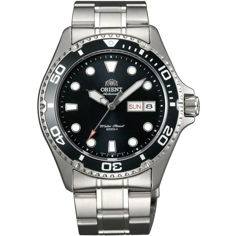 Orient Mako 41.5mm Black Dial Steel Mens Automatic Watch TAA02004B9