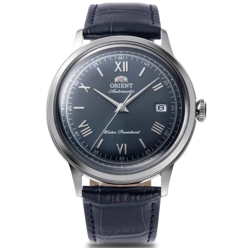 Orient Bambino 40.5mm Navy Blue Dial Leather Mens Automatic Watch RA-AC0024L30B