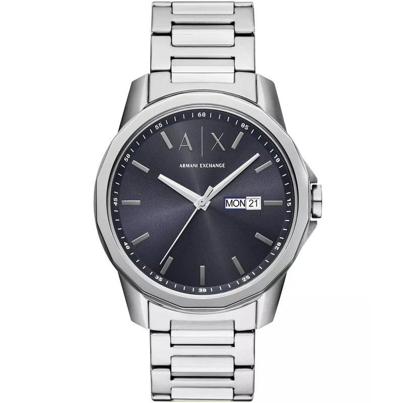 Armani Exchange Banks 44mm Blue Dial Steel Mens Quartz Watch AX1767