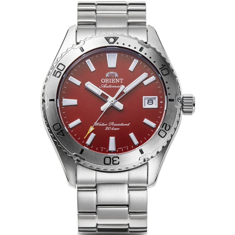 Orient Mako 40mm Red Dial Steel Mens Automatic Watch RA-AC0Q09R30B