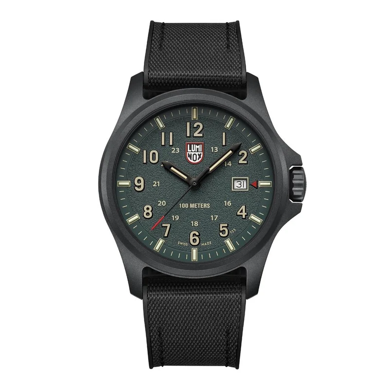 Luminox Atacama Field 43mm Green Dial Rubber Mens Quartz Watch XL.1977