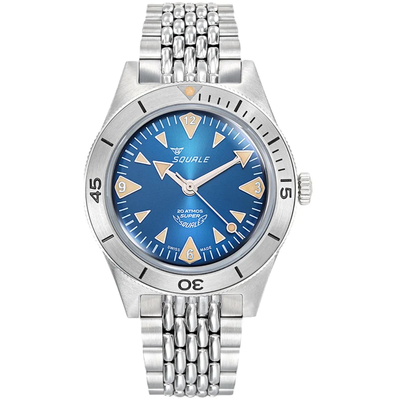 Squale Super-Squale Big Arrows Automatic Blue Dial Steel Strap Men's Watch SUPERSSABL.AC