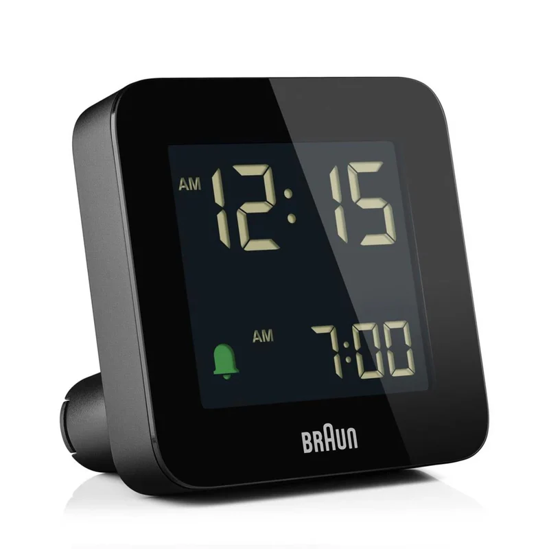 Braun Quartz Black Digital Alarm Clock BC09B