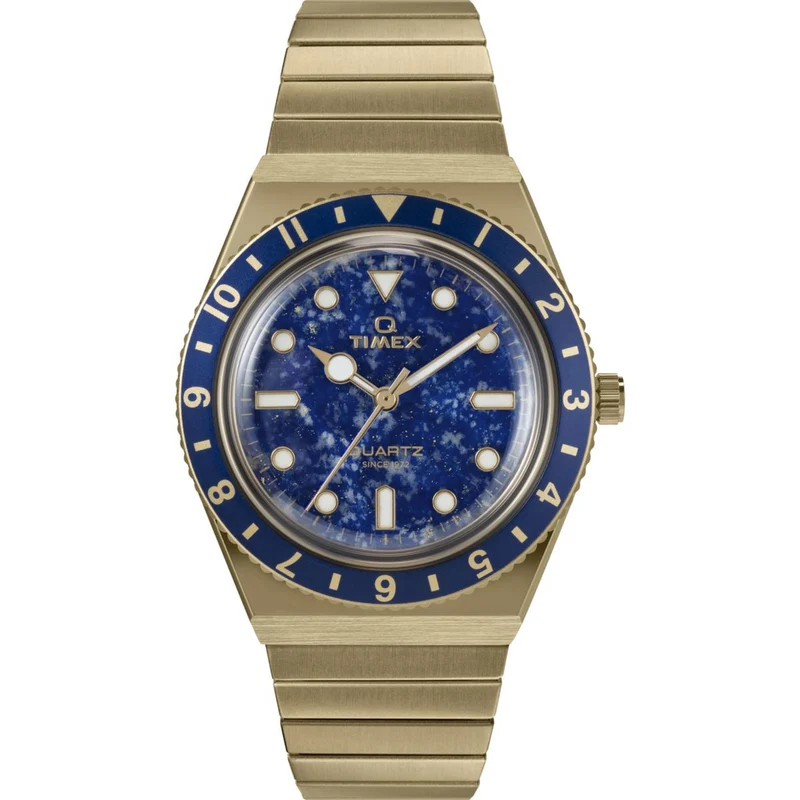 Timex Q 36mm Blue Dial Steel Ladies Quartz Watch TW2V92400