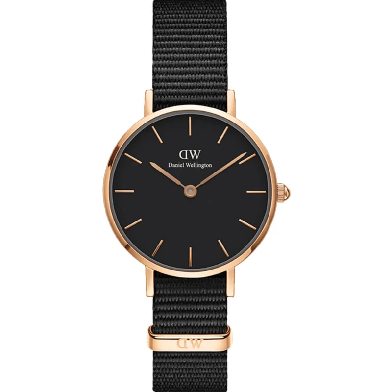 Daniel Wellington Petite 28mm Black Dial Fabric Ladies Quartz Watch DW00100247