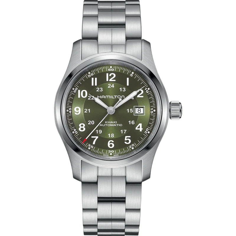 Hamilton Khaki Field 42mm Green Dial Steel Mens Automatic Watch H70605160
