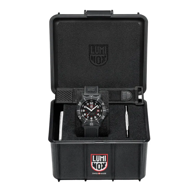 Luminox Navy Seal 45mm Black Dial Rubber Mens Quartz Watch XS.4231.SET