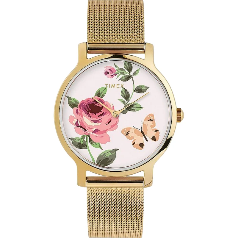 Timex City 34mm Multi-Coloured Dial Steel Ladies Quartz Watch TW2U19100
