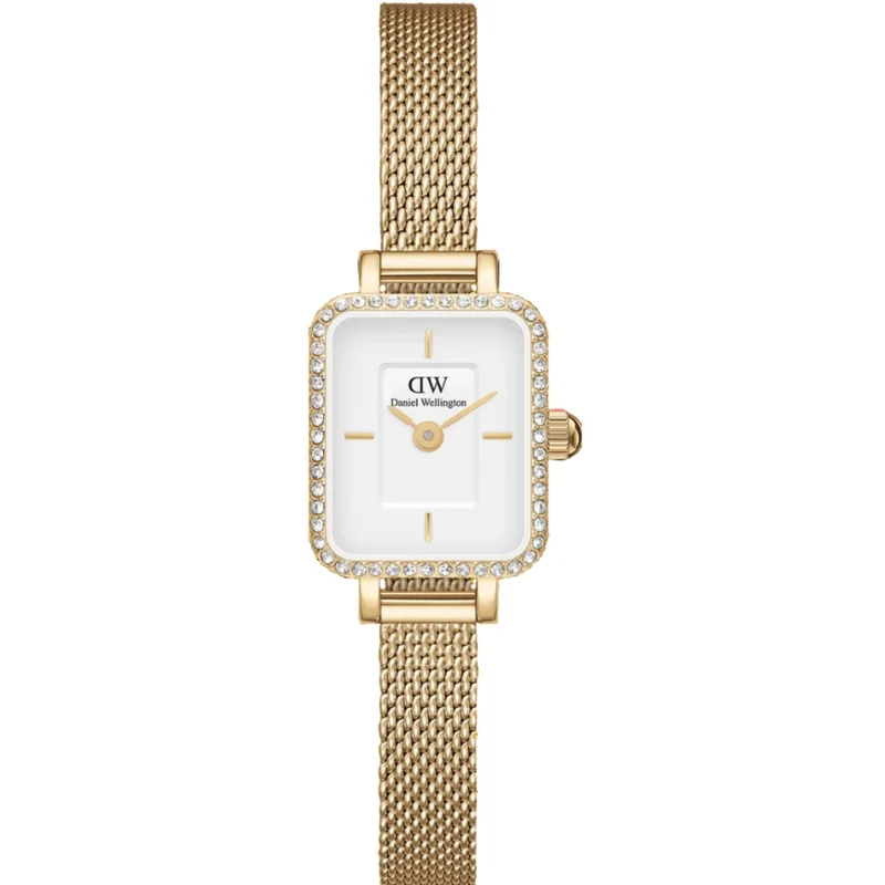 Daniel Wellington Quadro 15mm White Dial Steel Ladies Quartz Watch DW00100730