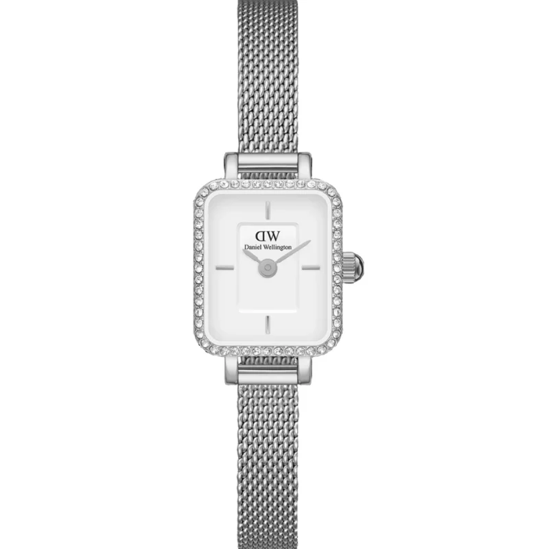 Daniel Wellington Quadro 15mm White Dial Steel Ladies Quartz Watch DW00100732