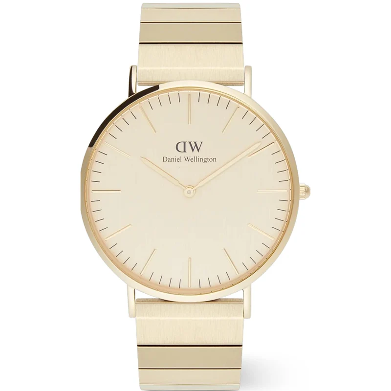 Daniel Wellington Classic 40mm Gold Dial Steel Mens Quartz Watch DW00100779