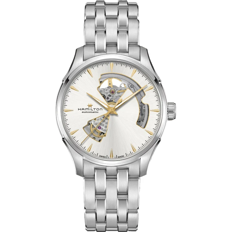 Hamilton Jazzmaster 40mm Open Heart Silver Dial Steel Mens Automatic Watch H32675151