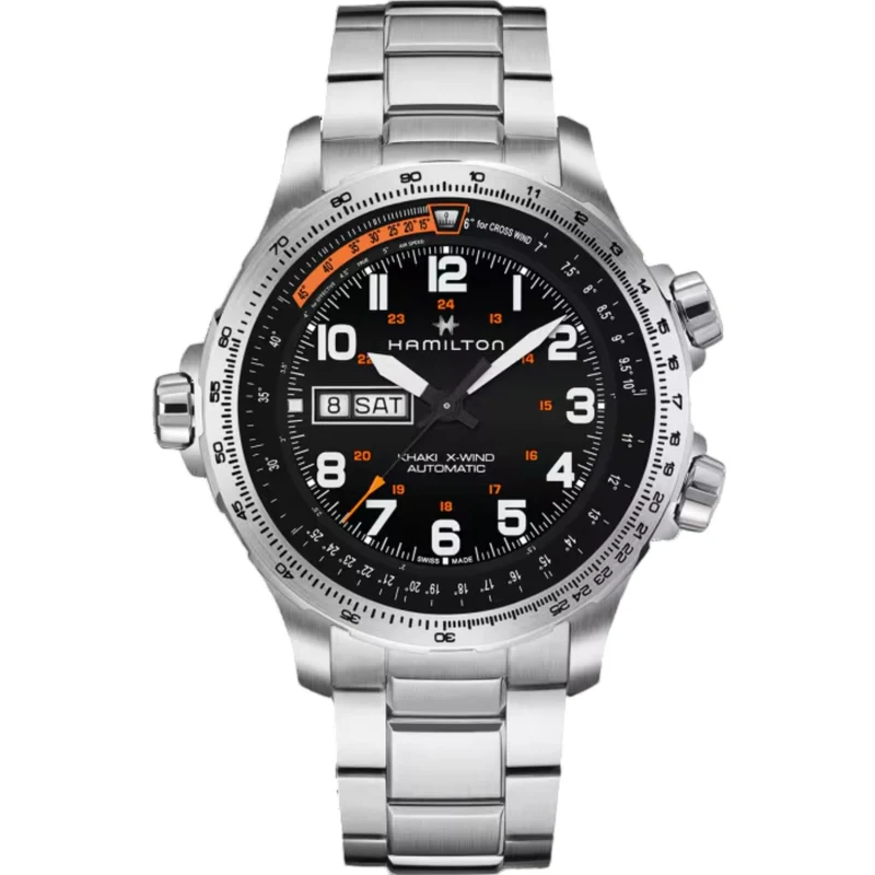 Hamilton Khaki Aviation 45mm Black Dial Steel Mens Automatic Watch H77755133
