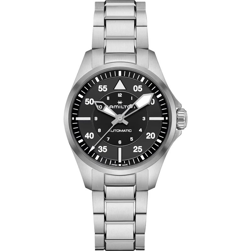 Hamilton Khaki Aviation 36mm Black Dial Steel Mens Automatic Watch H76215130