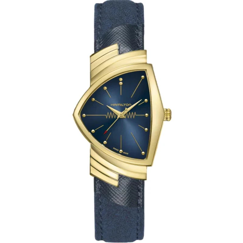 Hamilton Ventura 32mm Blue Dial Textile Ladies Quartz Watch H24301941