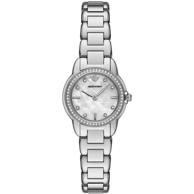 Emporio Armani Mia 26mm Mother Of Pearl Dial Steel Ladies Quartz Watch AR11669