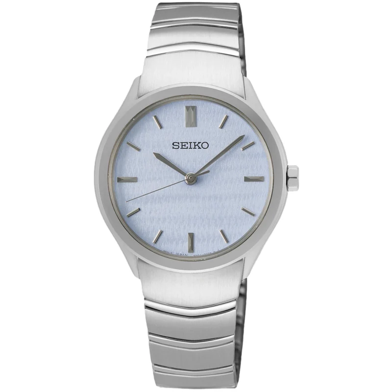 Seiko Essentials 30mm Blue Dial Steel Ladies Quartz Watch SUR549P1
