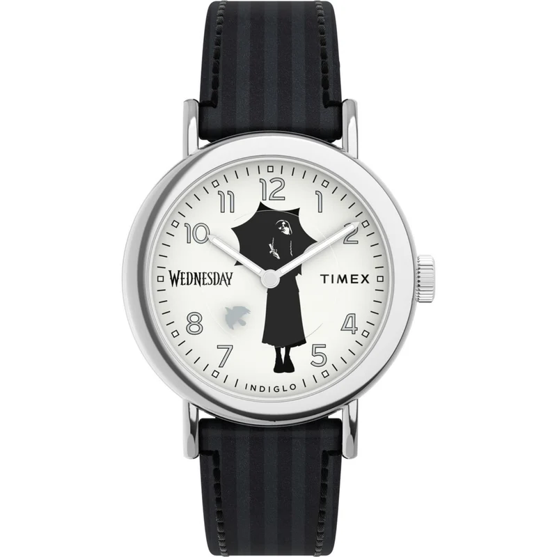 Timex Lab 37mm White Dial Leather Ladies Quartz Watch TW2Y19400