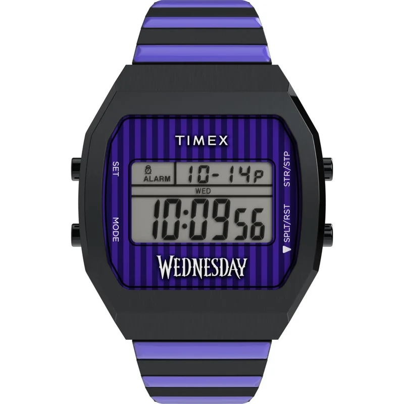 Timex Lab 36mm Purple Dial Steel Quartz Watch TW2Y19500