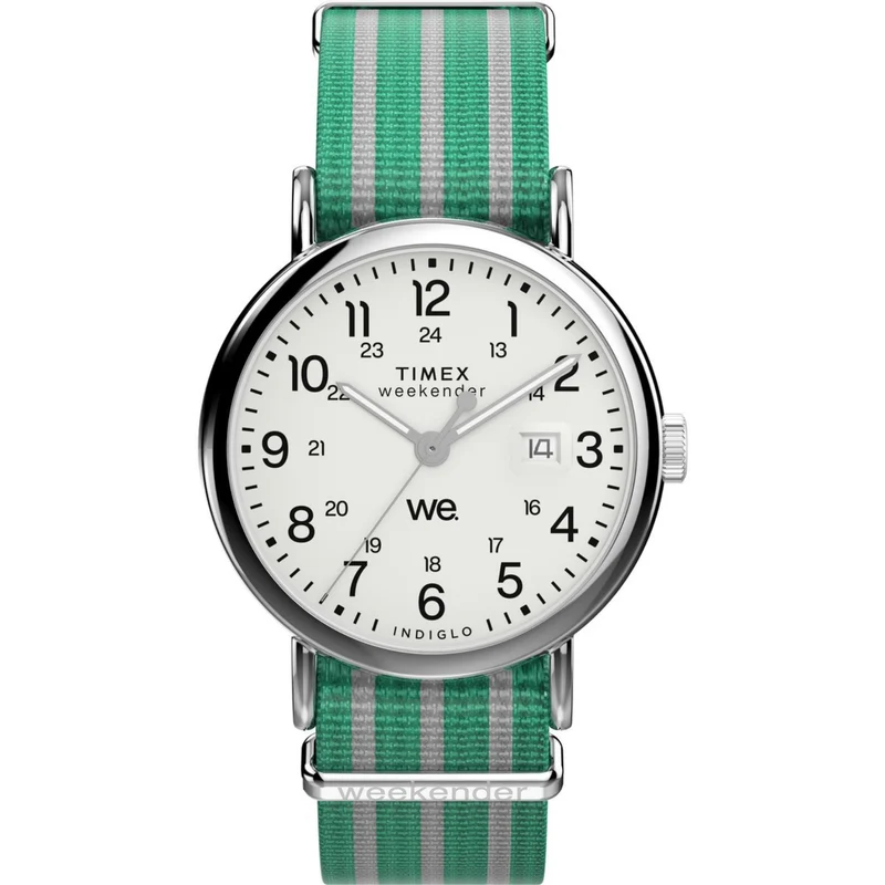 Timex Weekender 40mm White Dial Fabric Mens Quartz Watch TW2Y08800