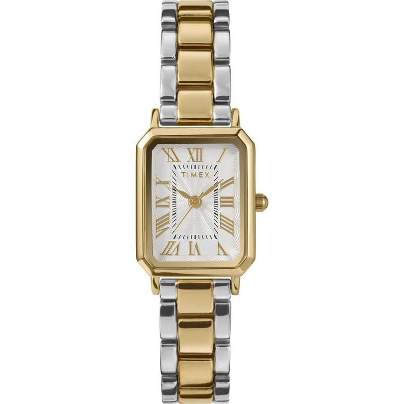 Timex Dress 21mm White Dial Steel Ladies Quartz Watch TW2Y01300