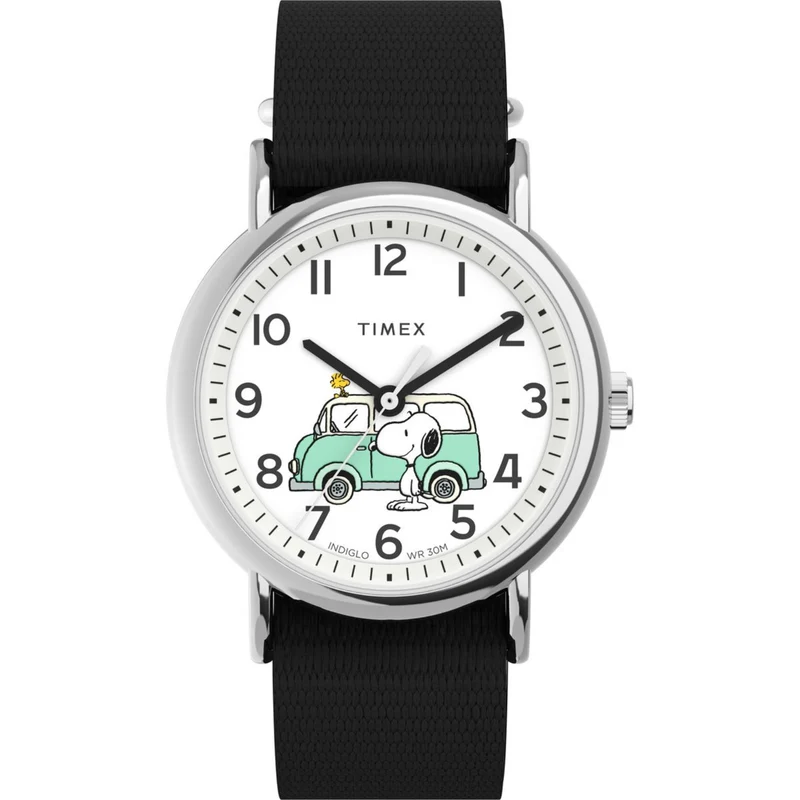 Timex Weekender 38mm White Dial Fabric Ladies Quartz Watch TW2Y11800