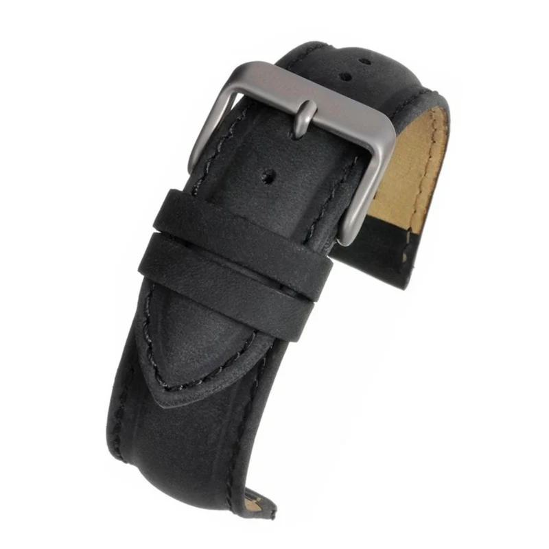 LBS Black Suede Padded Watch Strap W971/20