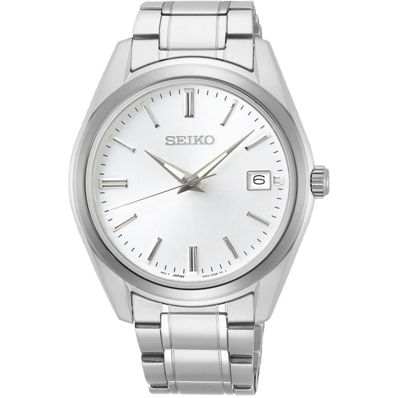 Seiko Essentials 40mm Silver Dial Steel Mens Quartz Watch SUR307P1
