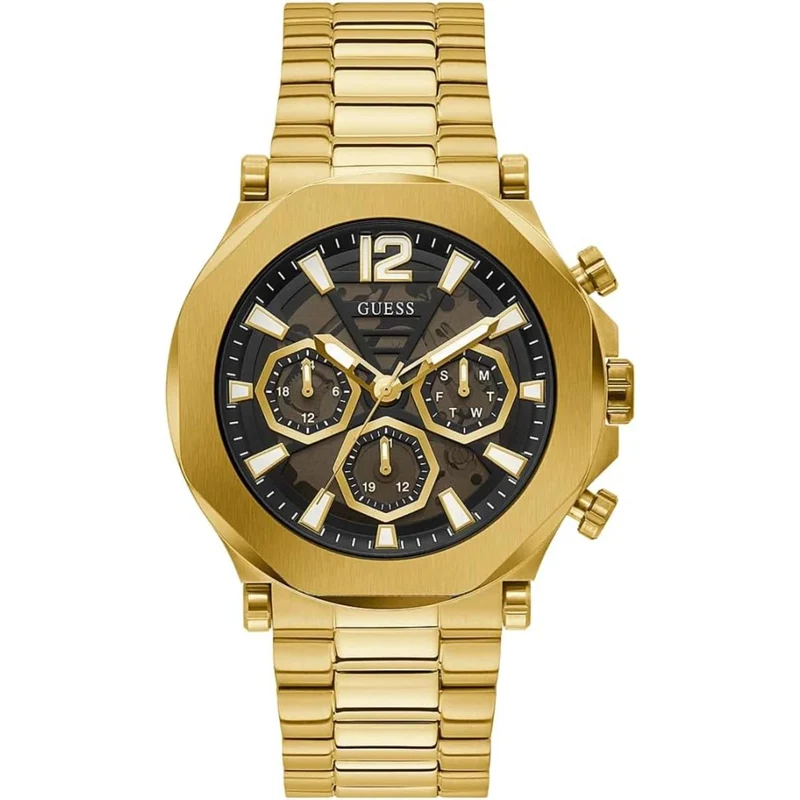Guess Edge Chronograph Black Dial Steel Strap Men's Watch GW0539G2