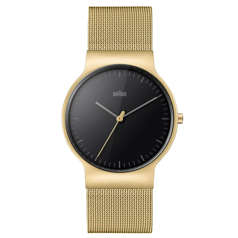 Braun Classic Slim Black Dial Steel Strap Watch BN0211BKGDMHG