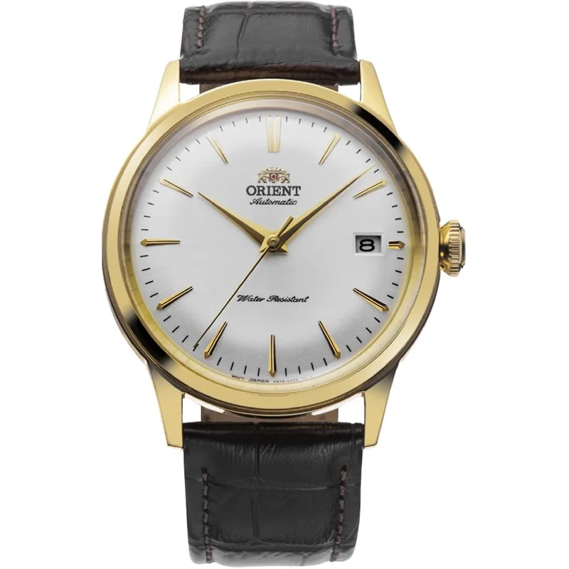 Orient Bambino 38mm White Dial Leather Mens Automatic Watch RA-AC0M01S30B