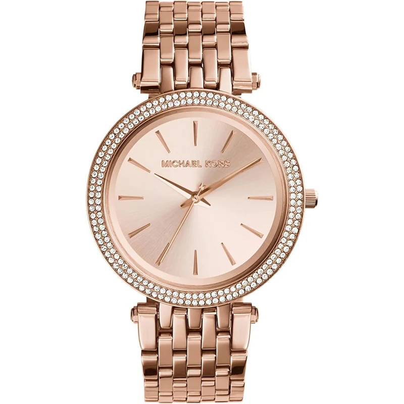 Michael Kors Darci Glitz Rose-Gold Dial Steel Strap Women’s Watch MK3192