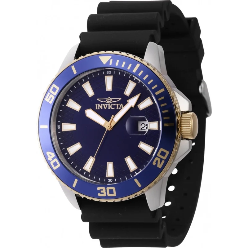 Invicta Pro Diver Quartz Blue Dial Silicone Strap Men's Watch 46092