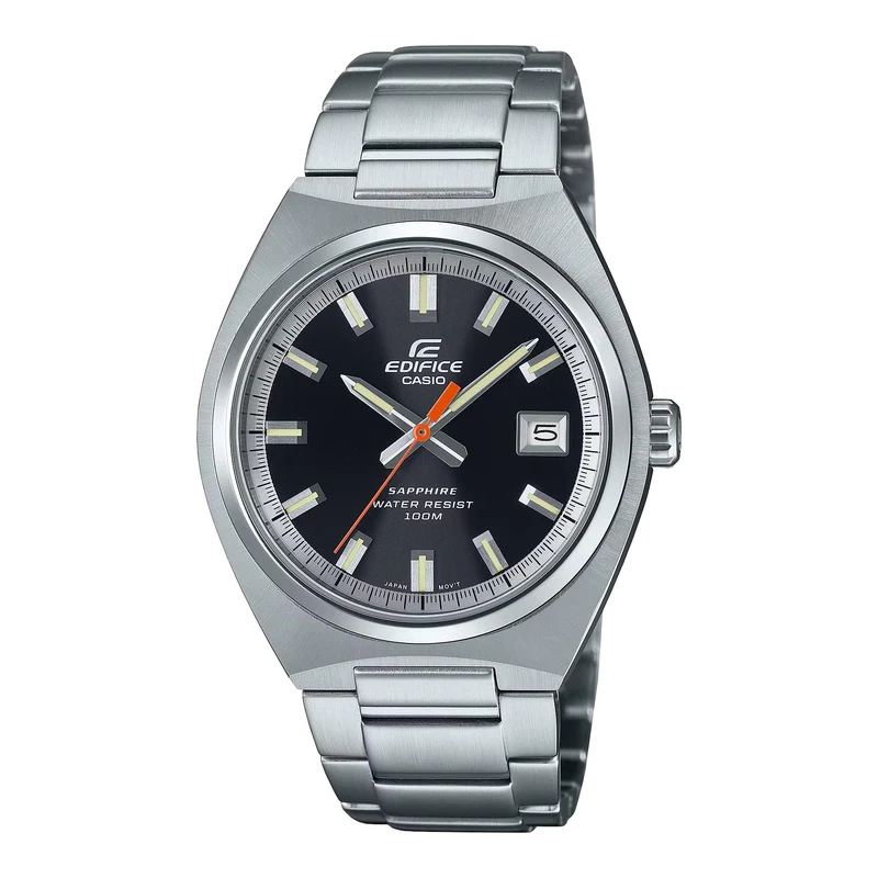 Casio Edifice 38.5mm Black Dial Steel Mens Quartz Watch EFB-109D-1AVEF