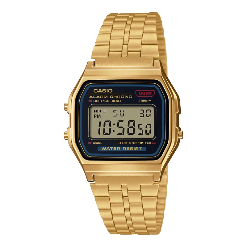 Casio Vintage 33mm Digital Steel Quartz Watch A159WGEA-1EF