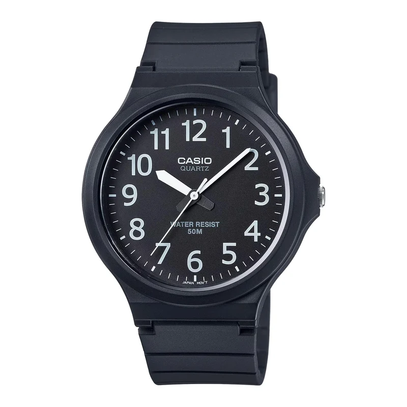 Casio Classic Quartz Black Dial Resin Strap Watch MW-240-1BVEF
