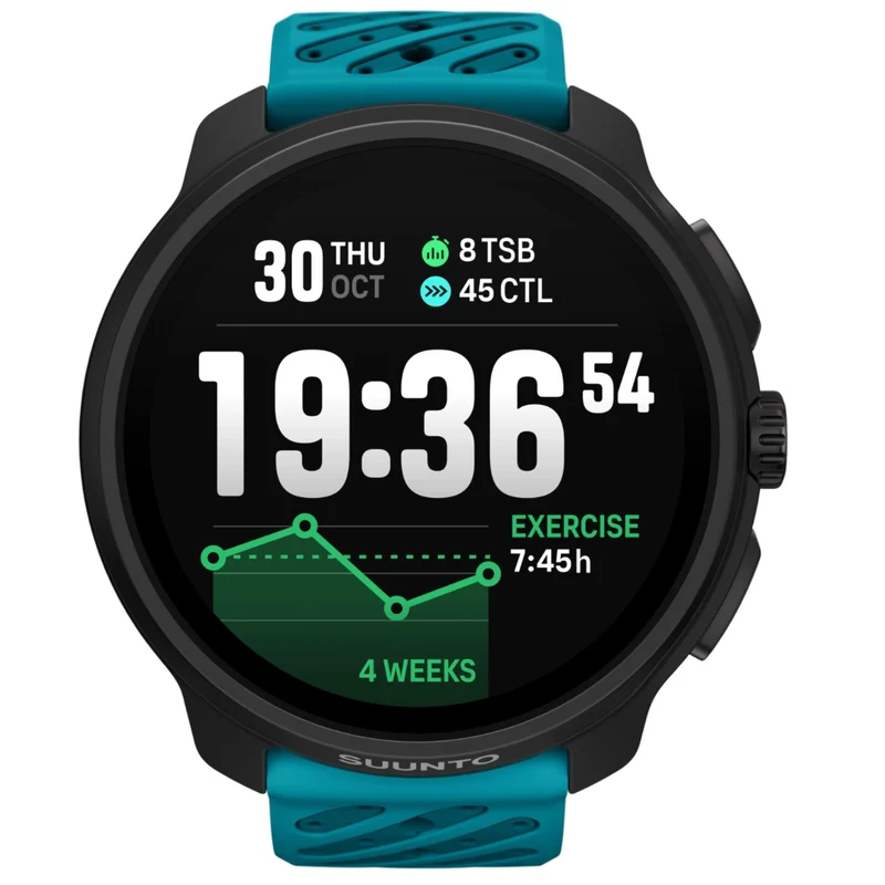 Suunto Race 2 Wave Blue AMOLED Digital Silicone Smart Fitness Watch SS051242000