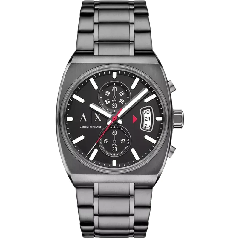 Armani Exchange Oliver 40mm Chronograph Black Dial Steel Mens Quartz Watch AX2823