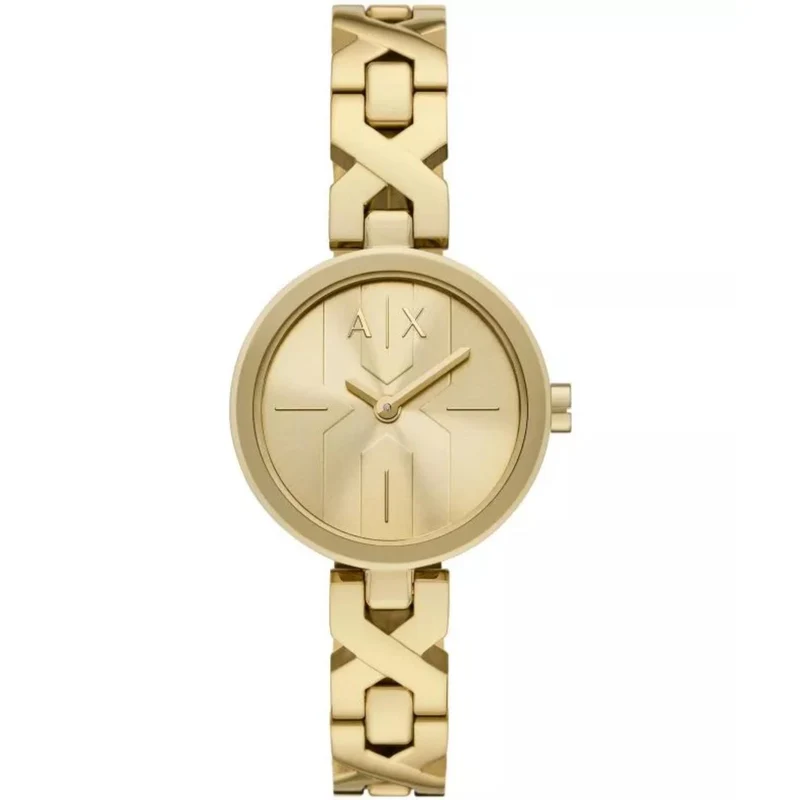 Armani Exchange Ava 32mm Gold Dial Steel Ladies Quartz Watch AX5831