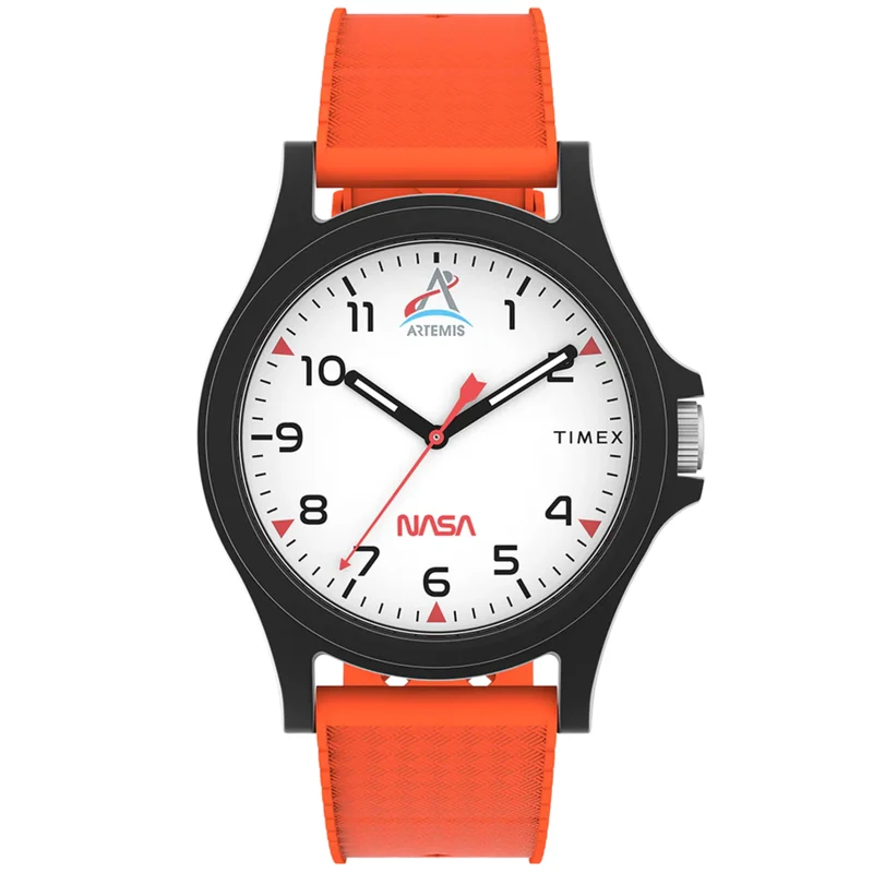 Timex Main Street 40mm White Dial Silicone Quartz Watch TW2Y13000