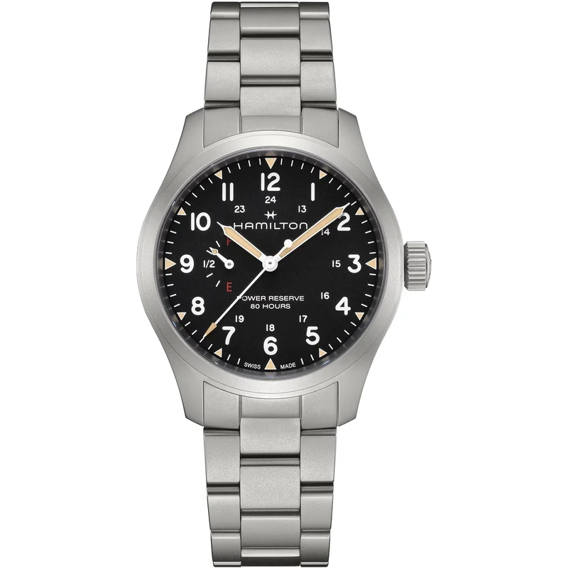 Hamilton Khaki Field 40mm Black Dial Steel Mens Mechanical Watch H69509130