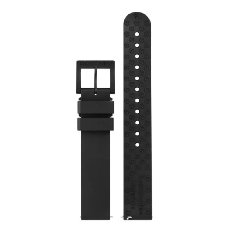Mondaine Essence Black Natural Rubber Watch Strap FP16916.20B