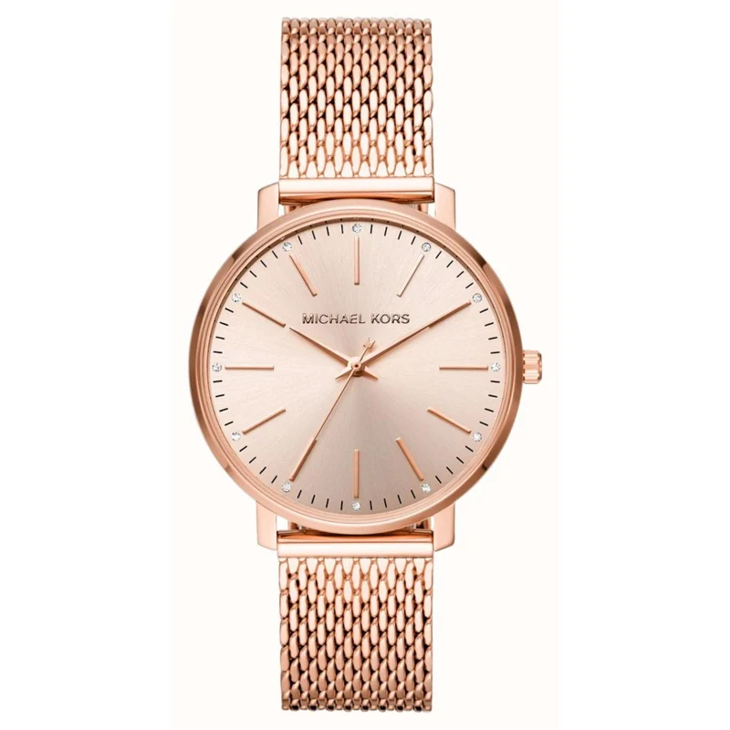 Michael Kors Pyper Rose Gold-Tone Stainless Steel Rose Gold Dial Women's Watch MK4340