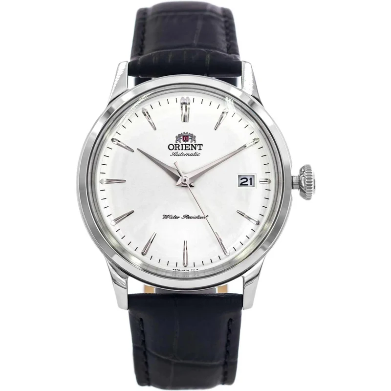 Orient Bambino 38mm White Dial Leather Mens Automatic Watch RA-AC0M03S30B