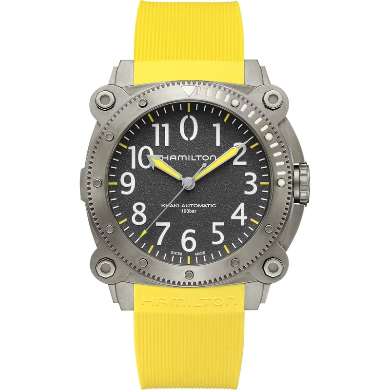 Hamilton Khaki Navy 46mm BeLOWZERO Grey Dial Rubber Mens Automatic Watch H78535380
