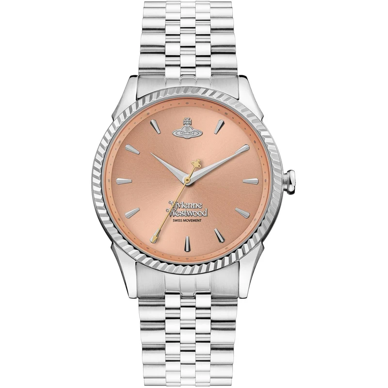 Vivienne Westwood Seymour Quartz Peach Dial Steel Strap Women's Watch VV240PHSL