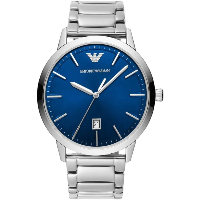 Emporio Armani Ruggero 43mm Blue Dial Steel Mens Quartz Watch AR11311