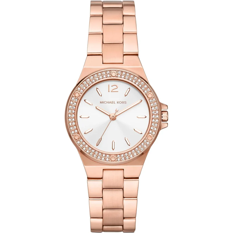 Michael Kors Mini Lennox Quartz Pearlescent Dial Steel Strap Women's Watch MK7279